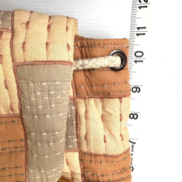 UNIVERSAL THREAD Mini Backpack Quilted Patchwork Neutral Boho Festival Farmhouse - Picture 7 of 7